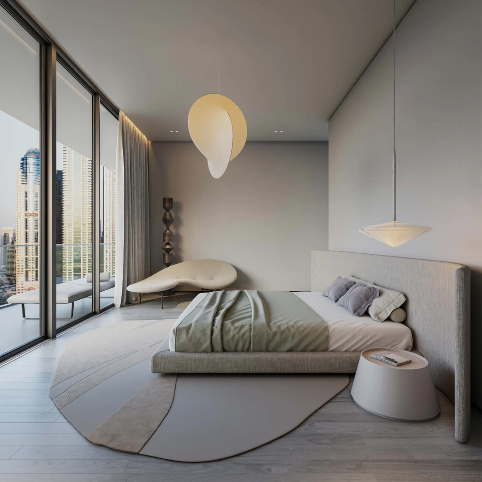 Akala, Schlafzimmer mit Skyline-Blick