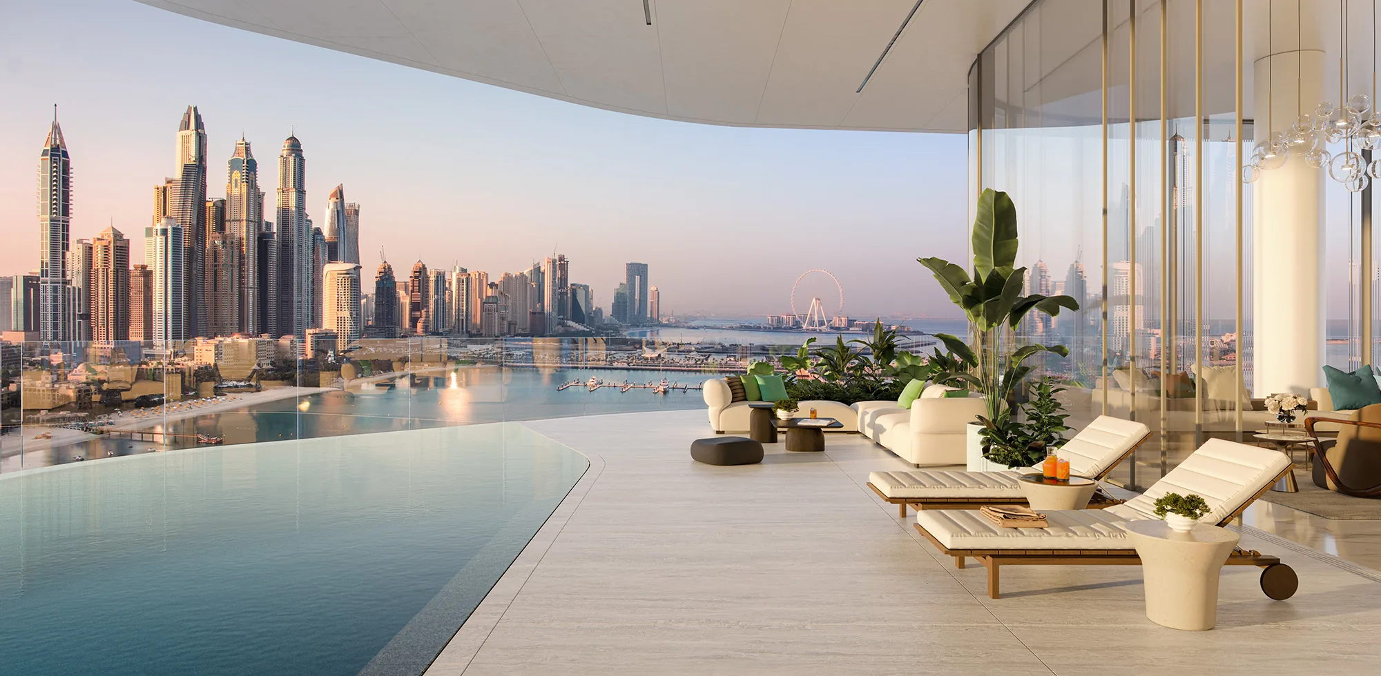AVA at Palm Jumeirah, private Terrasse mit Pool