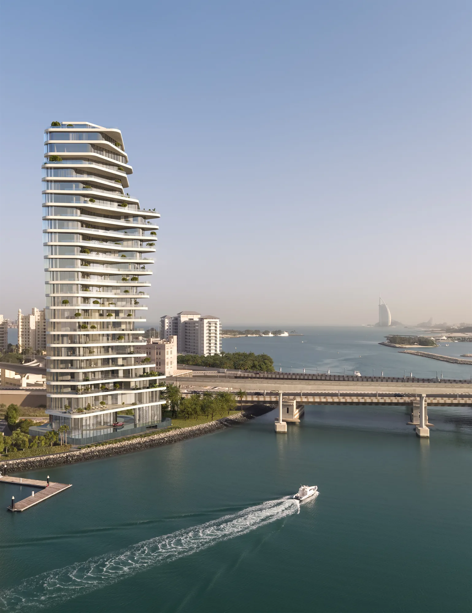 AVA at Palm Jumeirah, Gebäude am Wasser