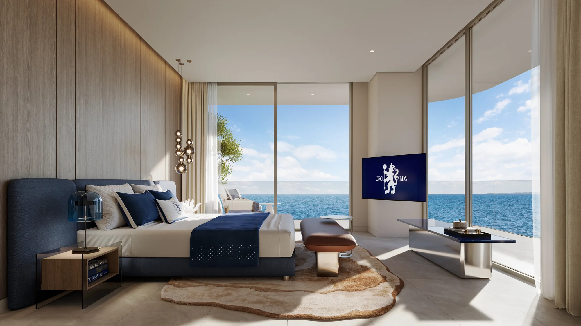 Chelsea Residences, Master-Schlafzimmer mit Meerblick