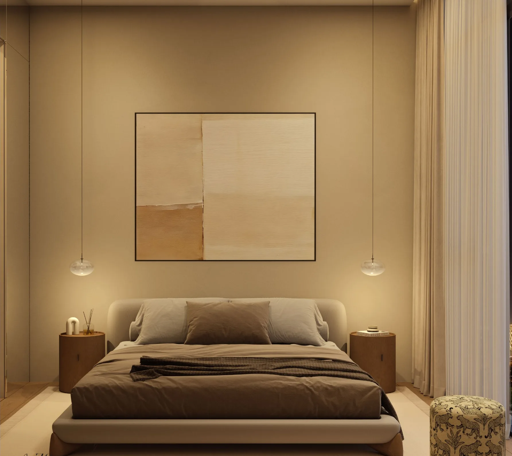 Elemental 78, Schlafzimmer einer 1-Schlafzimmer-Wohnung