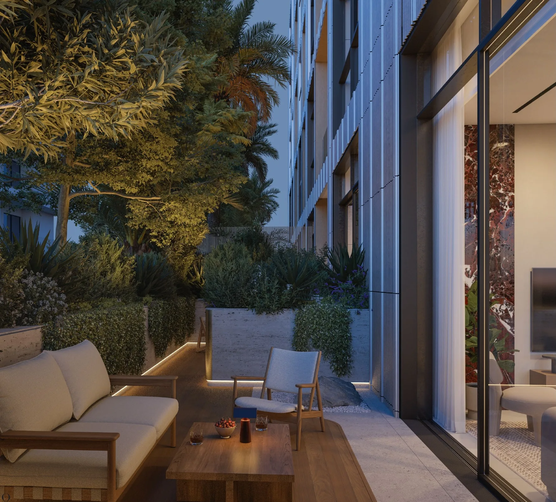 Elemental 78, Gartenterrasse einer Wohnung im ersten Stock