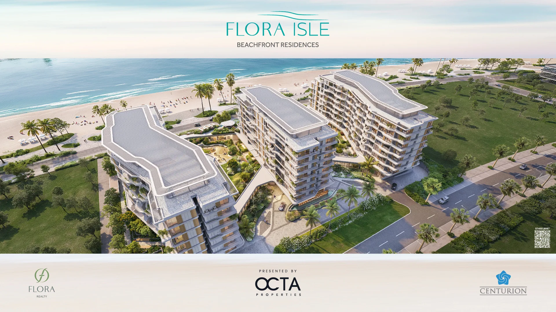 Flora Isle, Luftaufnahme auf Dubai Islands