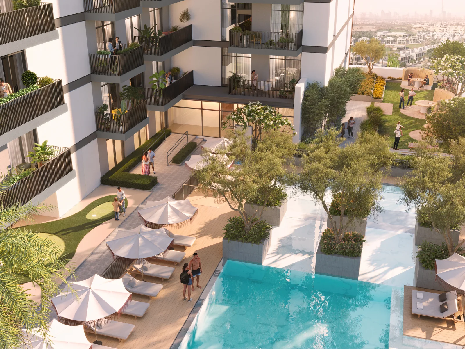 Hadley Heights, Swimmingpool mit Pooldeck und Cabanas