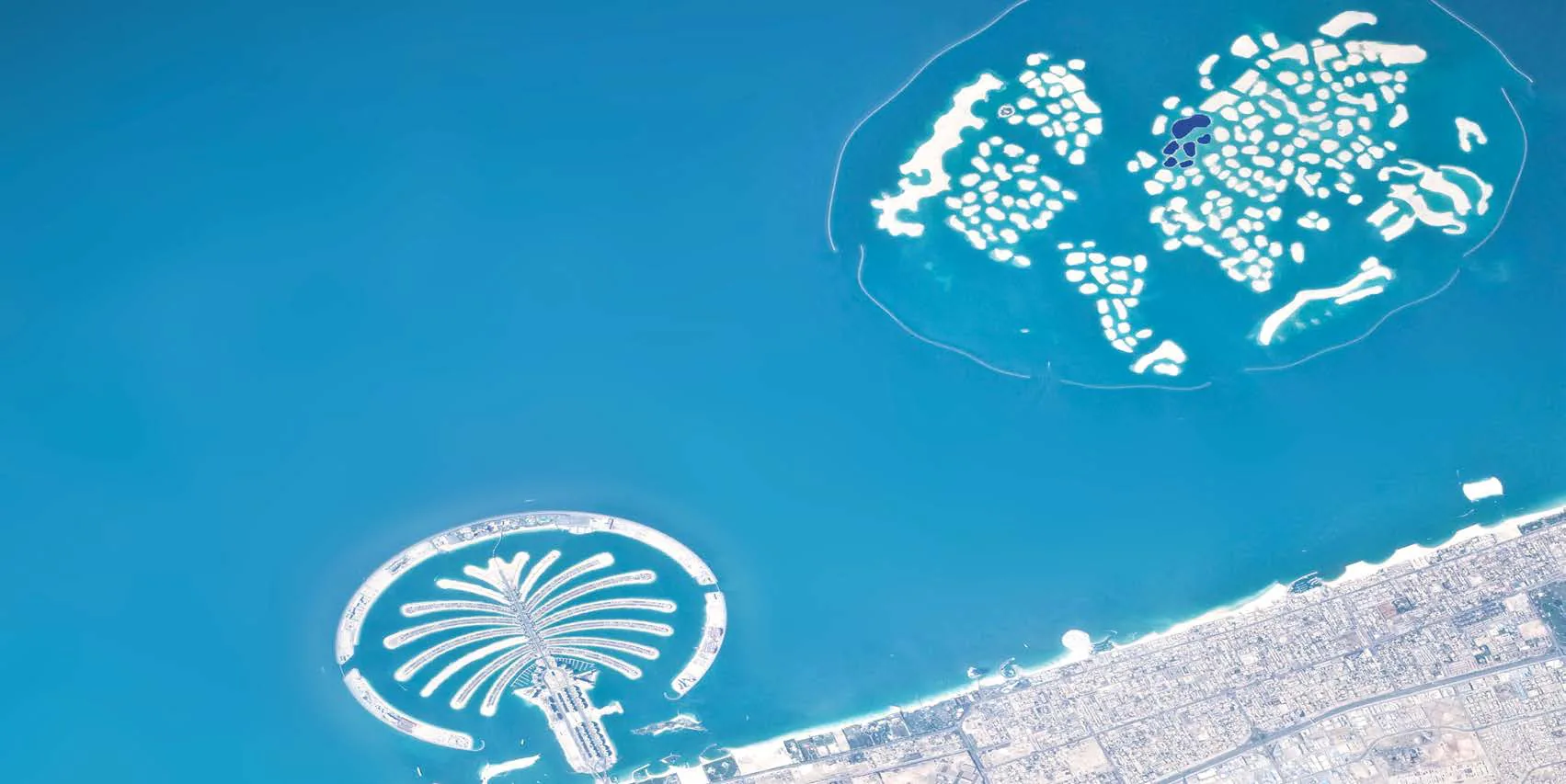 The World Islands vor der K&uuml;ste Dubais, Luftaufnahme
