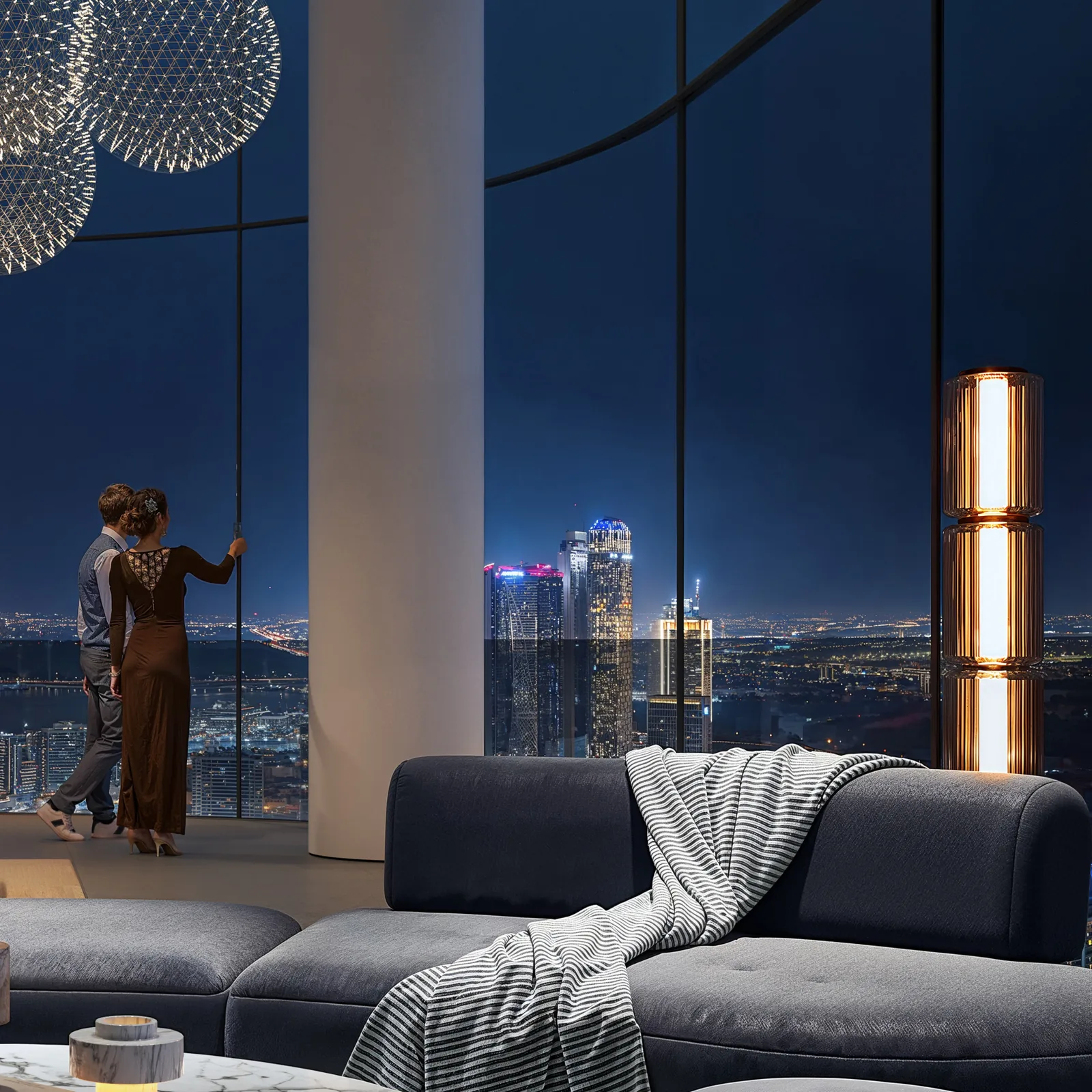 Inaura, Lounge mit Skyline