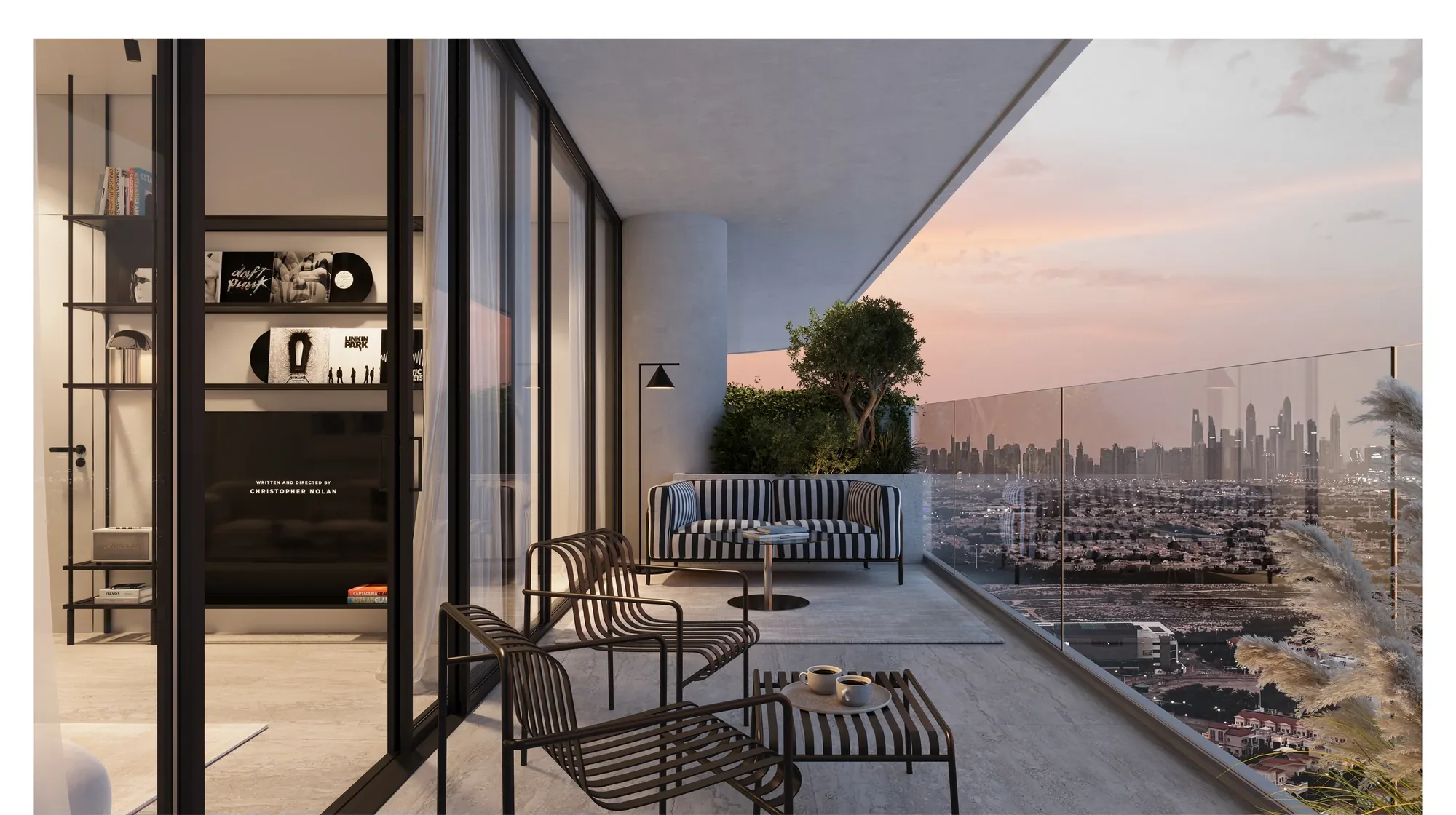 INTERSTELLAR Tower, private Terrasse mit Skyline-Blick