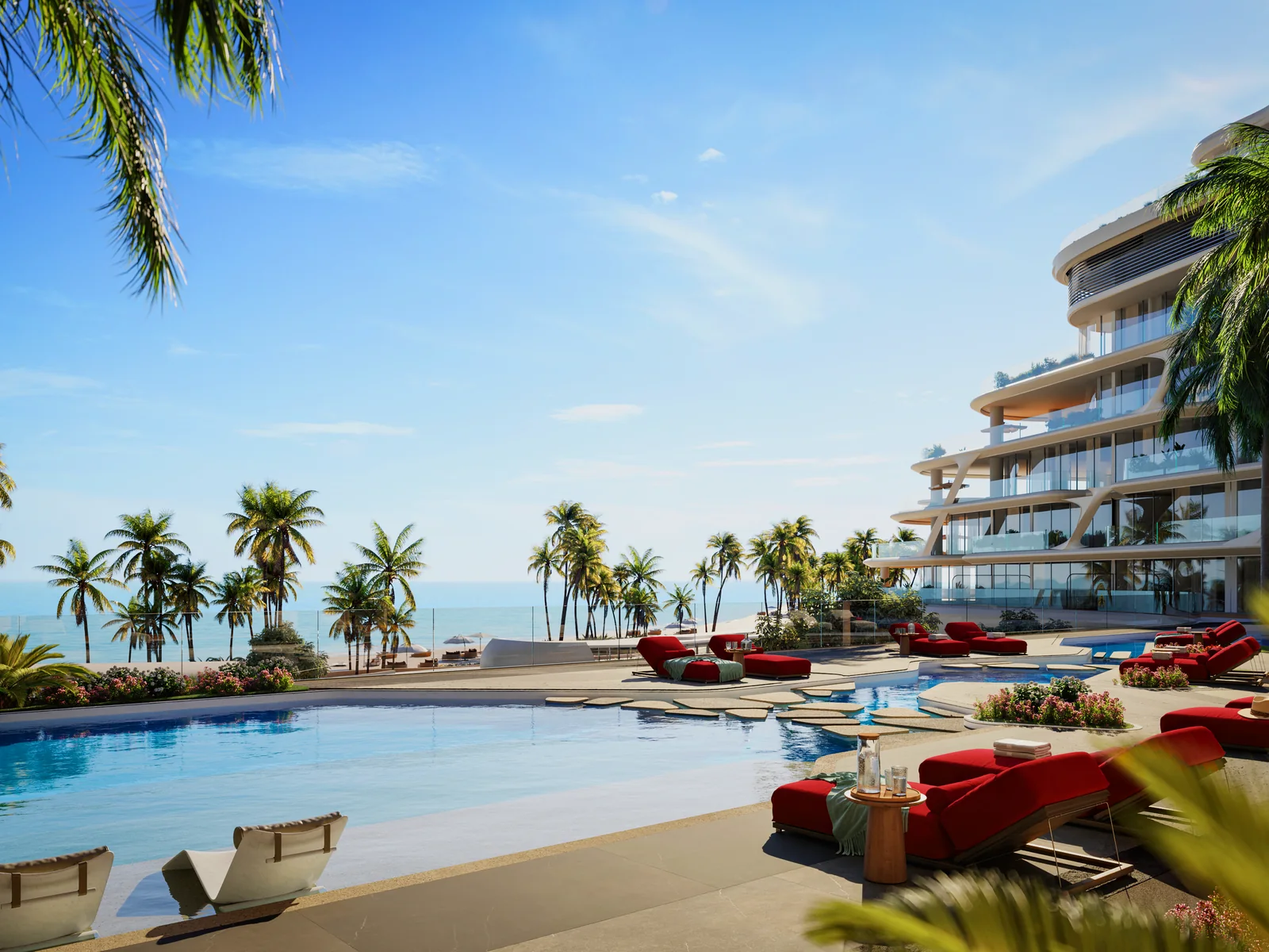 Jacob & Co. Beachfront Living, Pool am Strand