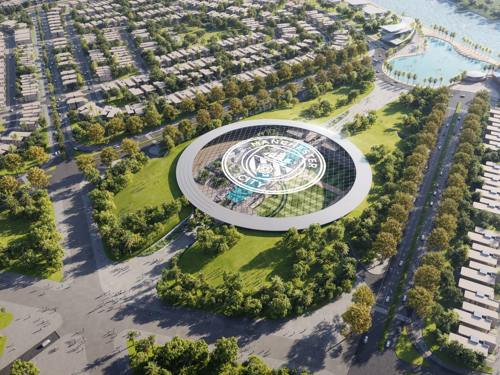Manchester City Yas Residences, Manchester City Training Academy mit Fussballfeldern