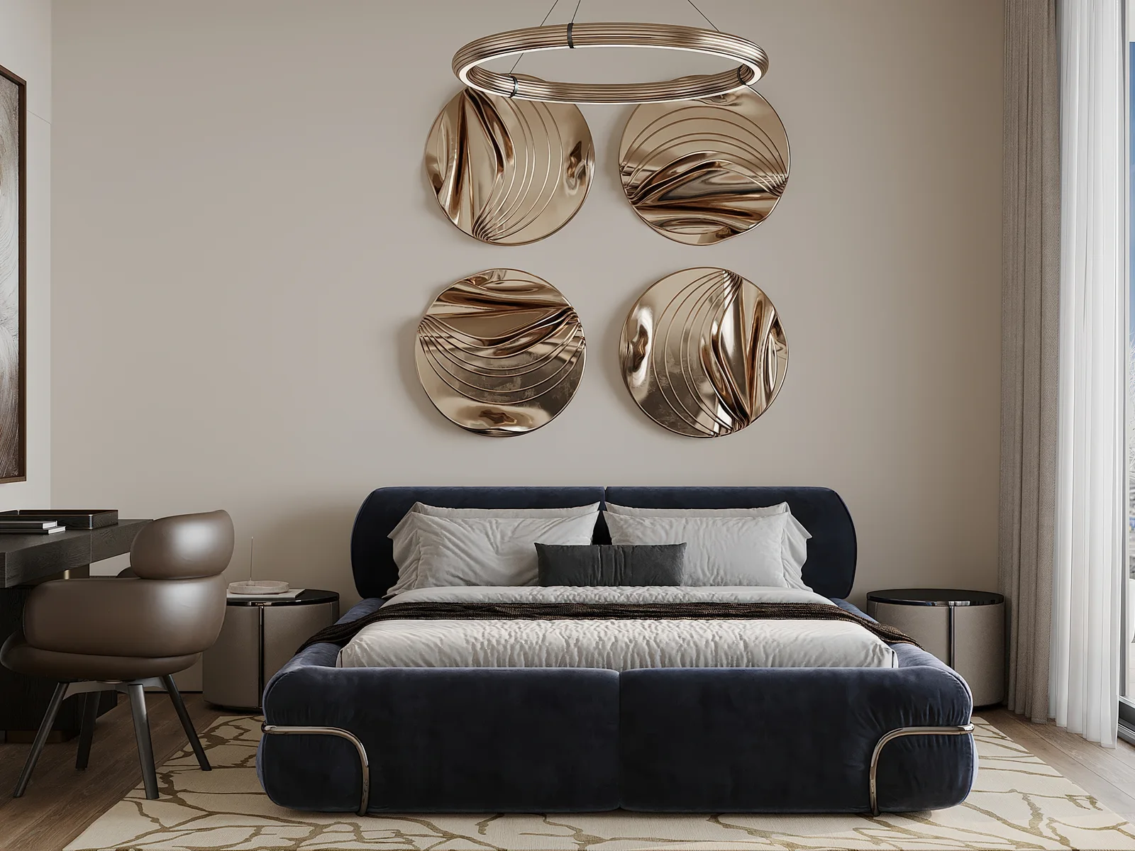 Manchester City Yas Residences, Schlafzimmer (Show-Ausfuehrung)