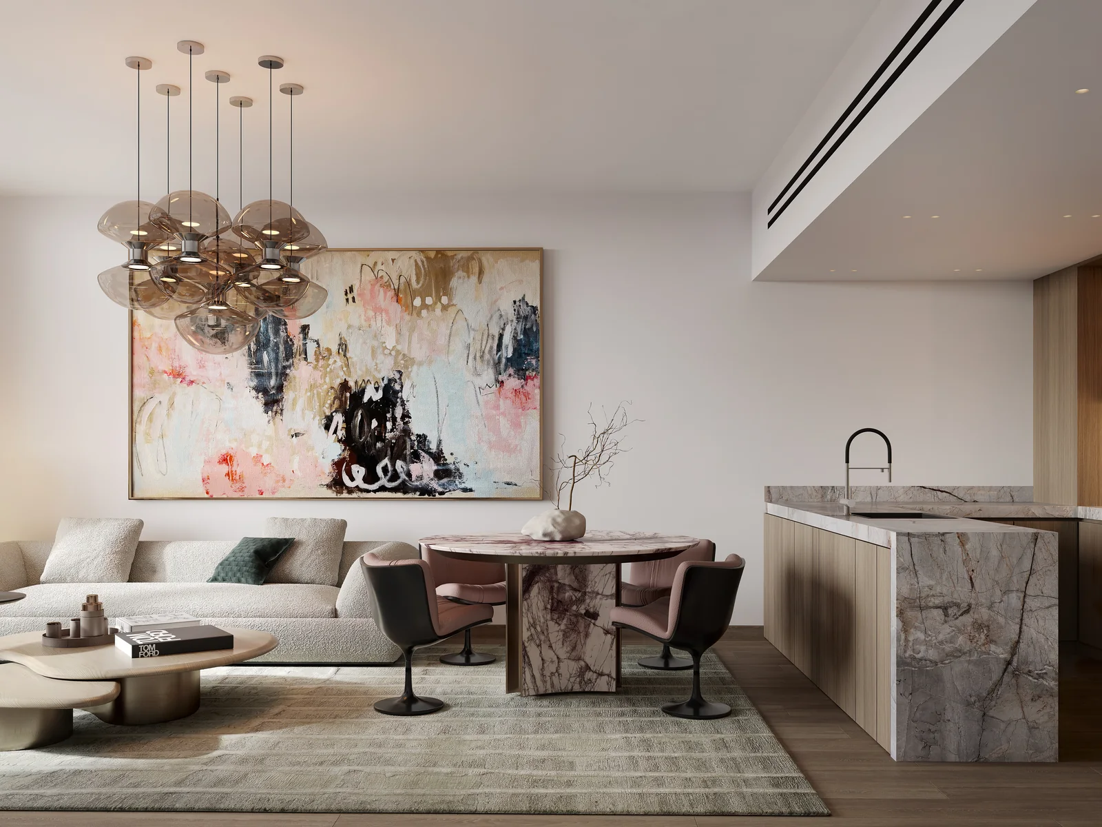 Manchester City Yas Residences, Apartment-Wohnbereich (Show-Ausfuehrung)