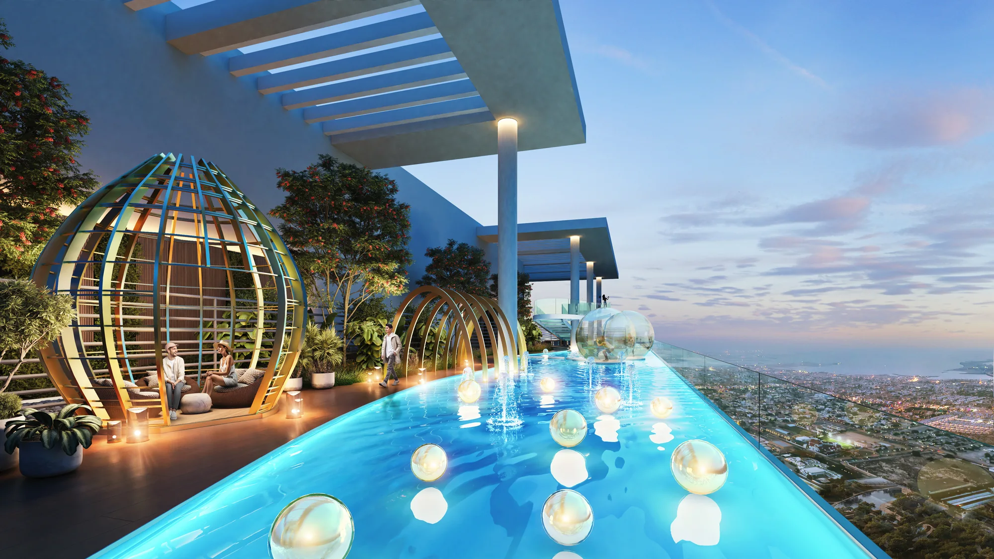 Safa Gate, DAMAC, Rooftop-Pool