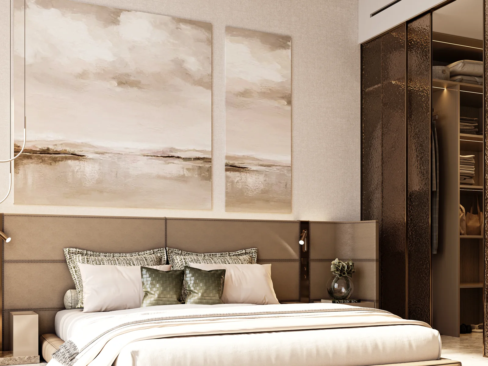Sea Cliff by Imtiaz, Schlafzimmer in warmen Tönen mit Ankleide