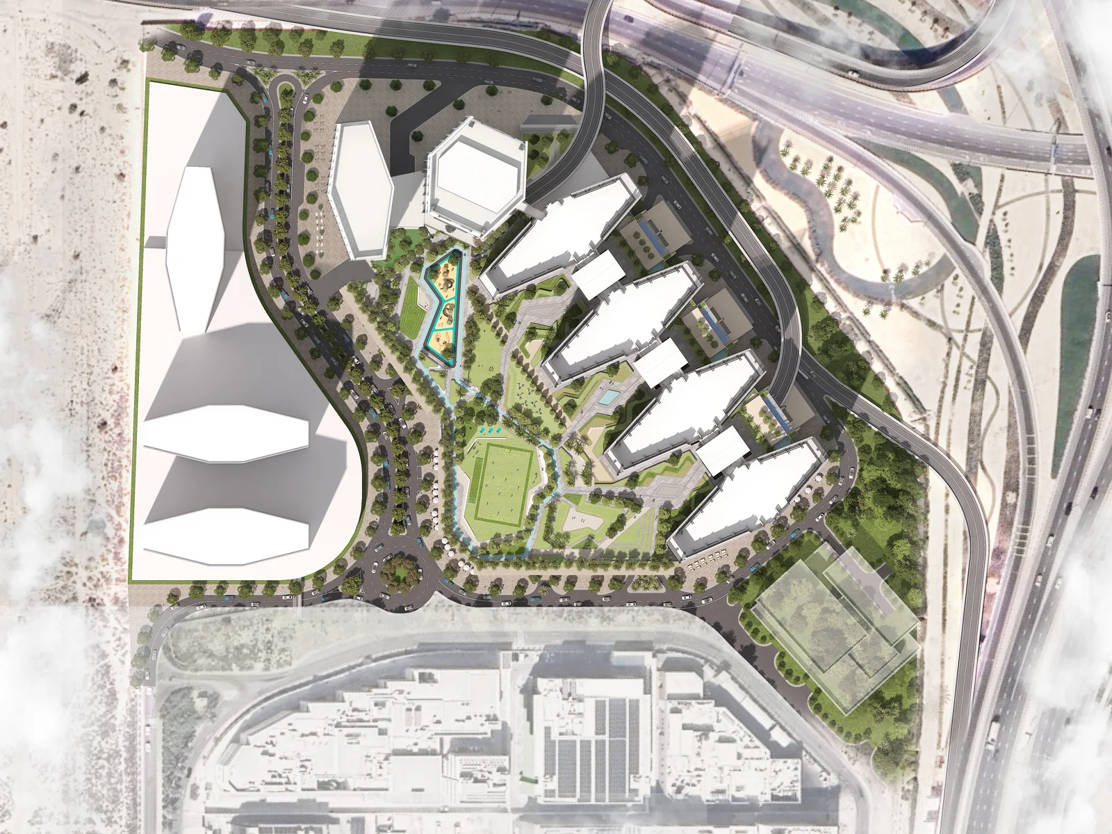 Sobha Central, Lage an der Sheikh Zayed Road neben JLT