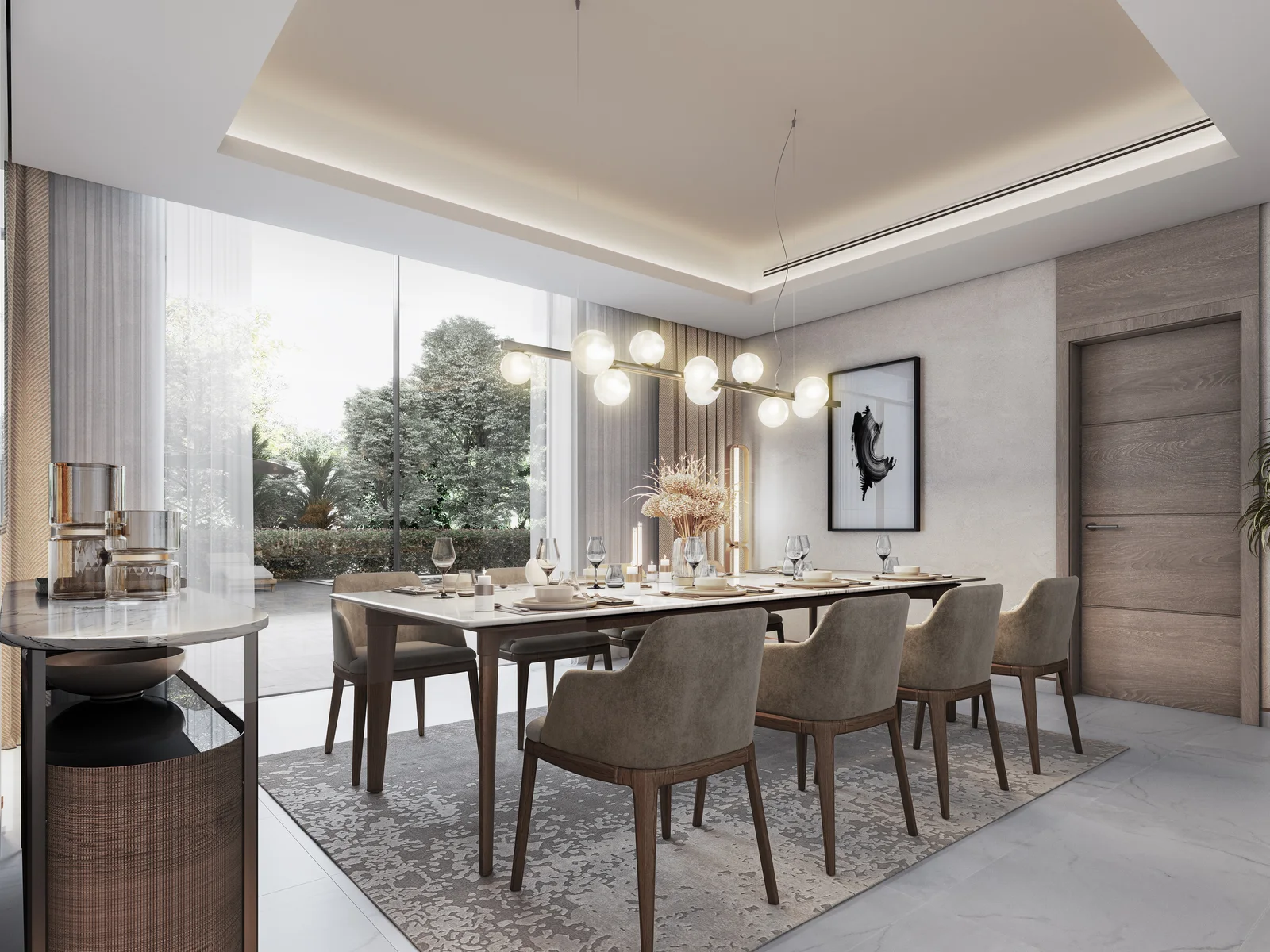 Sobha Elwood, offener Wohnbereich der Villa