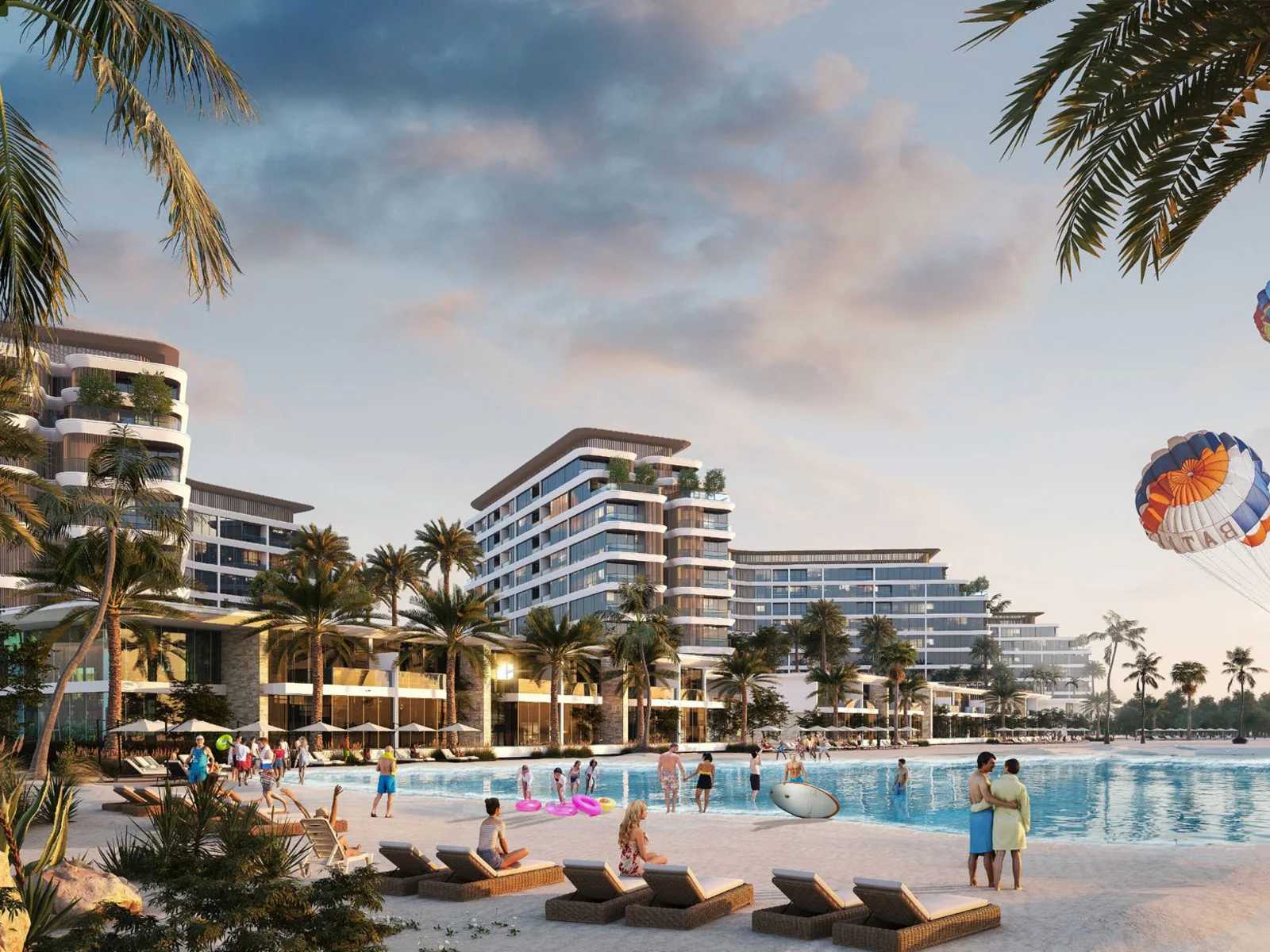 Sobha Siniya Island, Beach Club am Wasser