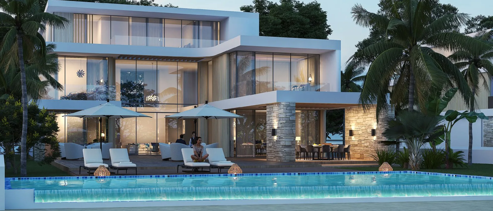 Sobha Siniya Island, Beachfront-Villa