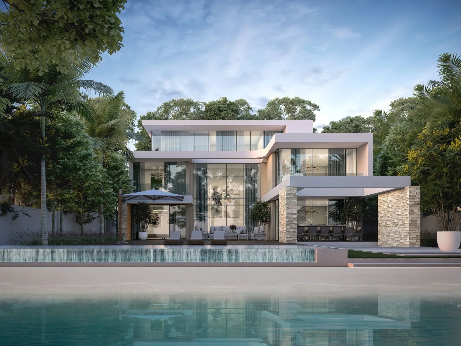 Sobha Siniya Island, Beachfront-Villa mit privatem Pool