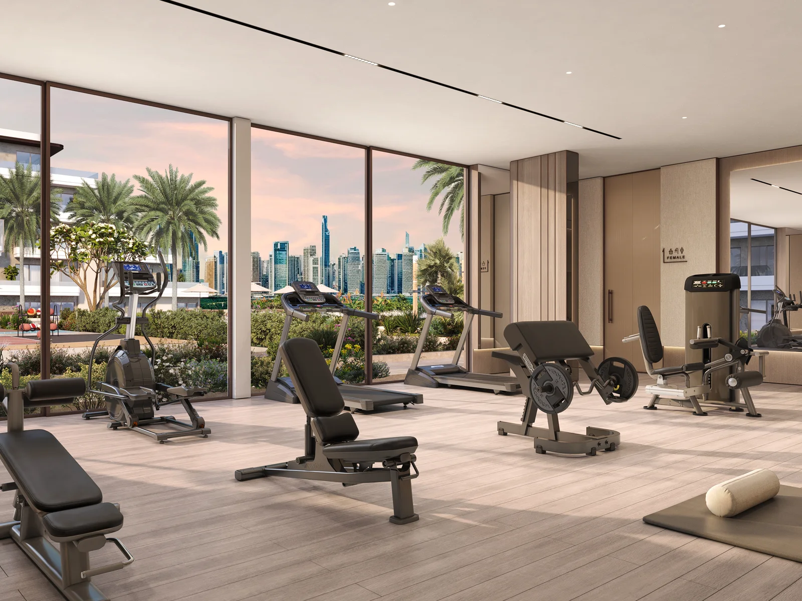 Sol Terra Casa, Gym mit Skyline-Blick