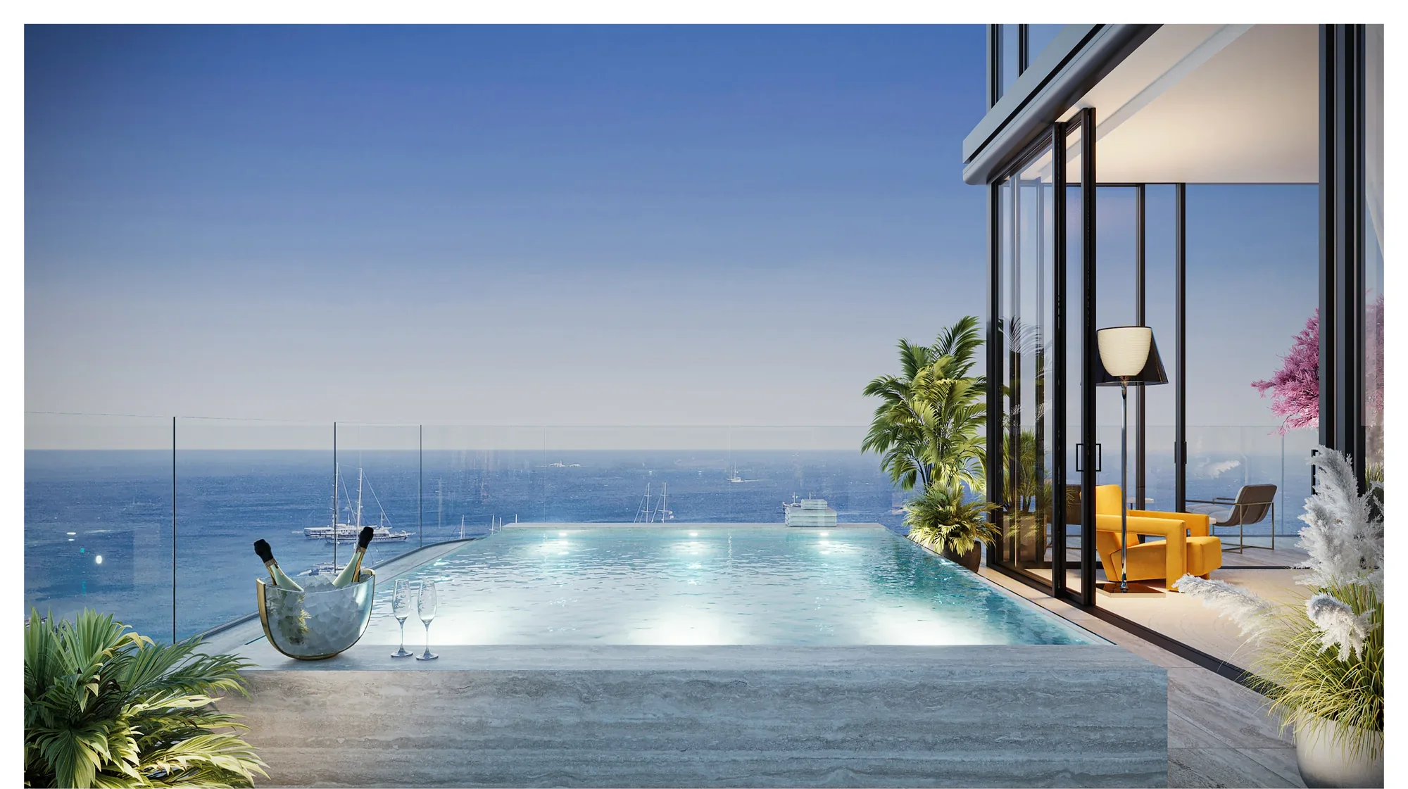 Villa Del Divos, Terrasse mit Infinity-Pool
