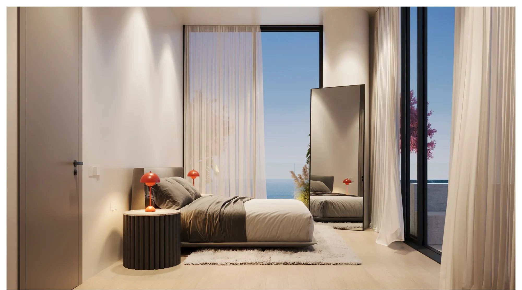 Villa dell'Arte, Mr. Eight, Master-Schlafzimmer mit Meerblick