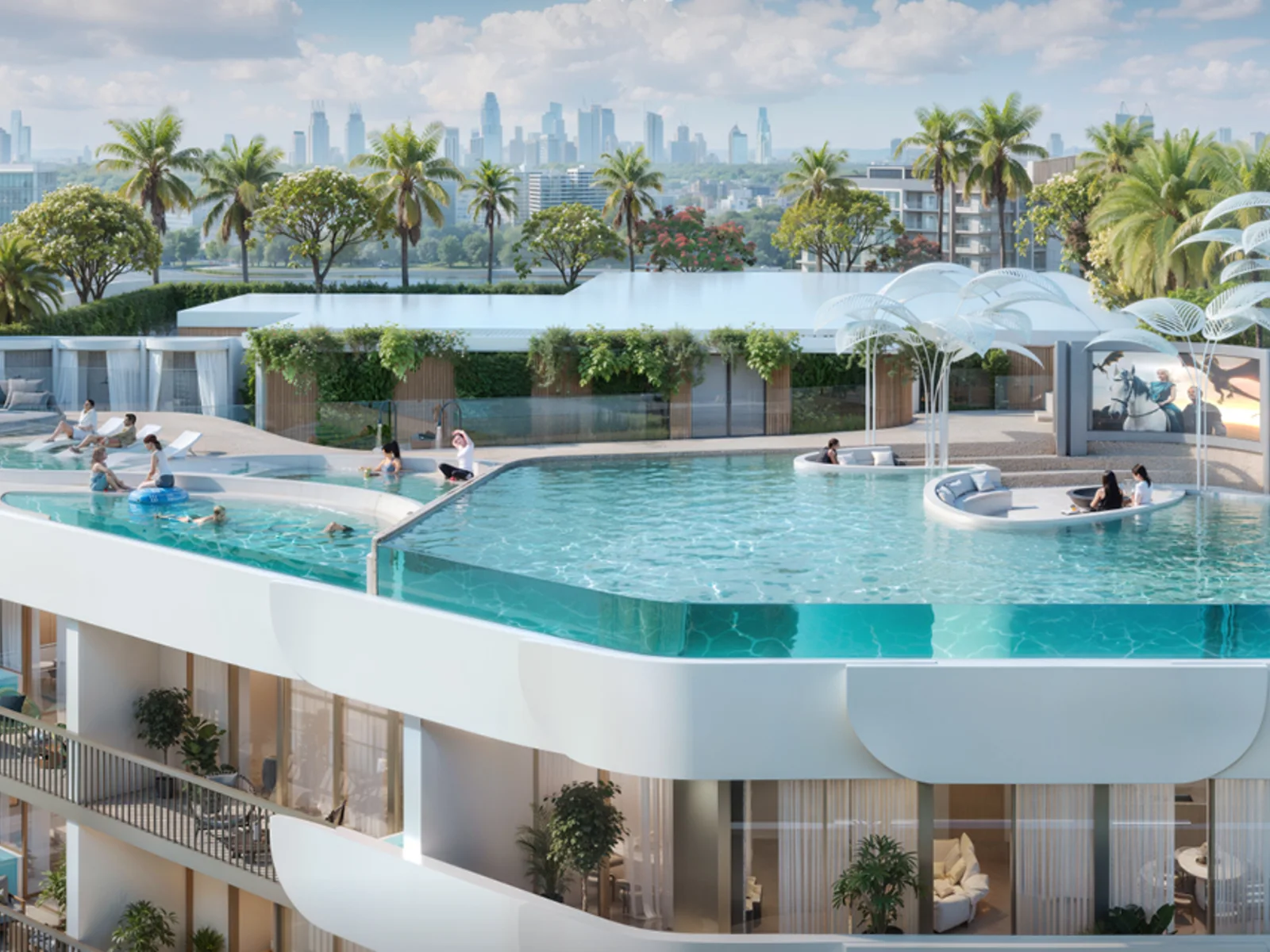 Weybridge Gardens 5, Infinity-Rooftop-Sky-Pool mit panoramischem Dubailand-Ausblick
