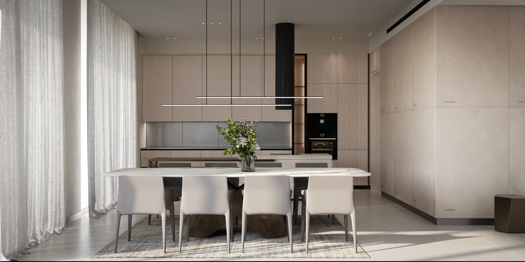 The Woodland Residences, Küche und Essbereich